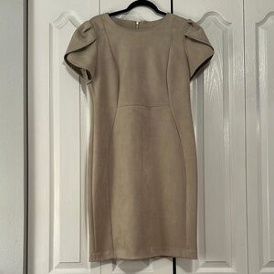 Calvin Klein Suede Beige Dress